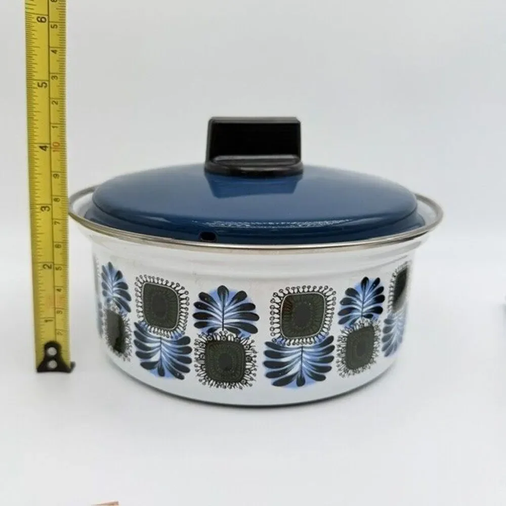 Austria Email Universal 7” Saucepan Enamel Peacock Blue Green ST-16 Vintage NEW